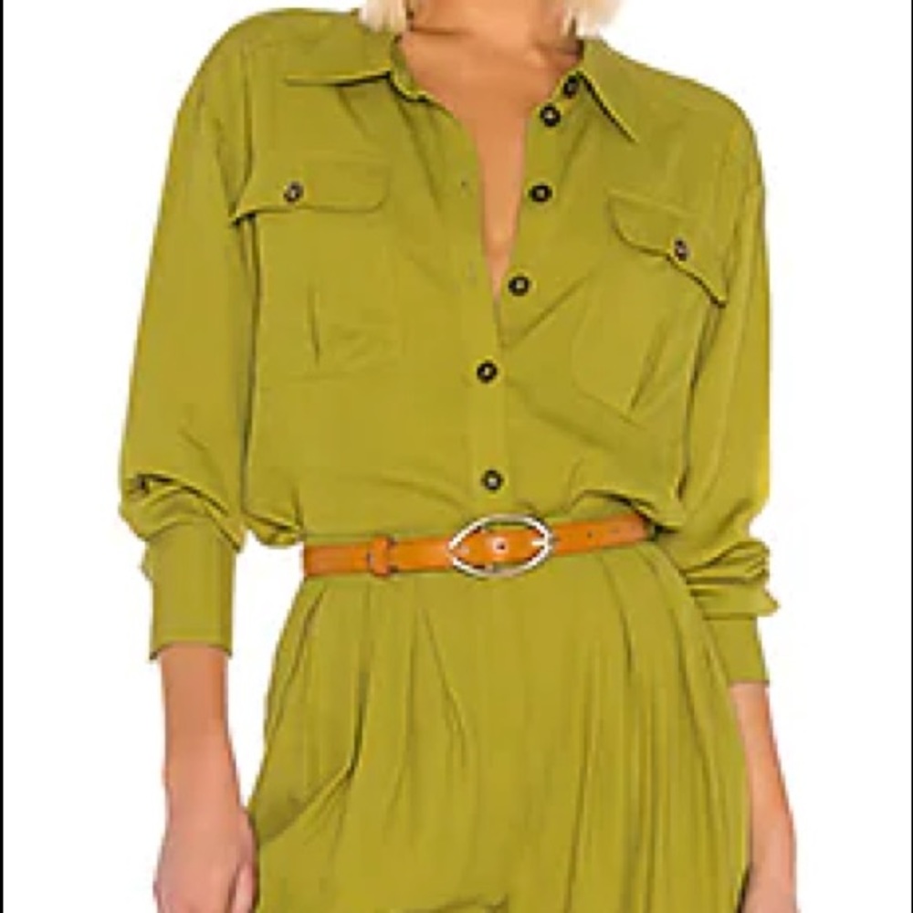 LPA trouser and button down set green
